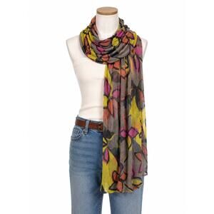 Boho Floral Knit Scarf Sheer Festival Y2K Beach Coverup Wrap Old Navy